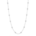 Silver Circles with Cubic Zirconias Necklace