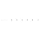 Silver Circles with Cubic Zirconias Ladies Bracelet