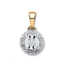 9ct Yellow Gold 0.07ct Diamond Pendant