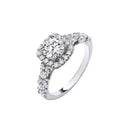 9ct White Gold 1.75ctw Brilliant Cut Halo LAB GROWN Dress Ring IGI Certified