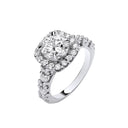 9ct White Gold 3.05ctw Brilliant Cut Halo LAB GROWN Dress Ring IGI Certified