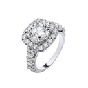 9ct White Gold 4.05ctw Brilliant Cut Halo LAB GROWN Dress Ring IGI Certified