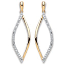 9ct Yellow Gold 0.15ct Dia Drop Earrings