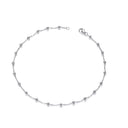 Silver Beaded Ladies Anklet