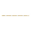 Yellow Gold Oval MOP Panther Link Ladies Bracelet