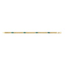 Yellow Gold Green MLCH Panther Link Ladies Bracelet