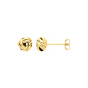 Yellow Gold Knot 6.8mm Studs