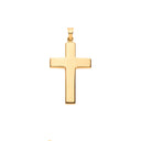 Yellow Gold Medium Hollow Plain Cross