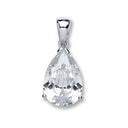 Silver S/S Pear Cubic Zirconia Pendant
