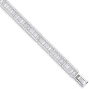 Silver Baguette & Round Cubic Zirconias Ladies Bracelet Copy