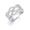 Silver Fancy Cubic Zirconia Ring