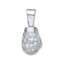 Silver Boxing Glove Cubic Zirconia Pendant