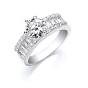 Silver Half ET with Cubic Zirconia in the Centre Ring