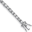 Silver 3.5mm Cubic Zirconia Tennis Baby 6" Bracelet