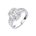 18ct White Gold 1.00ct G-VS Dress Ring