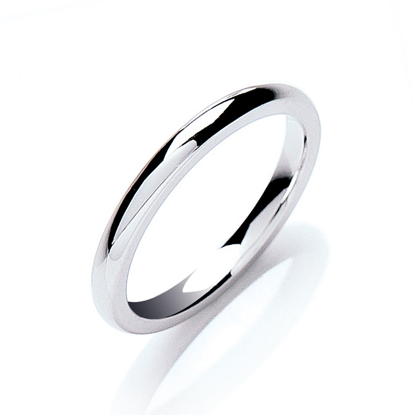 2.5mm Court Shape Wedding Band - 18ct Gold