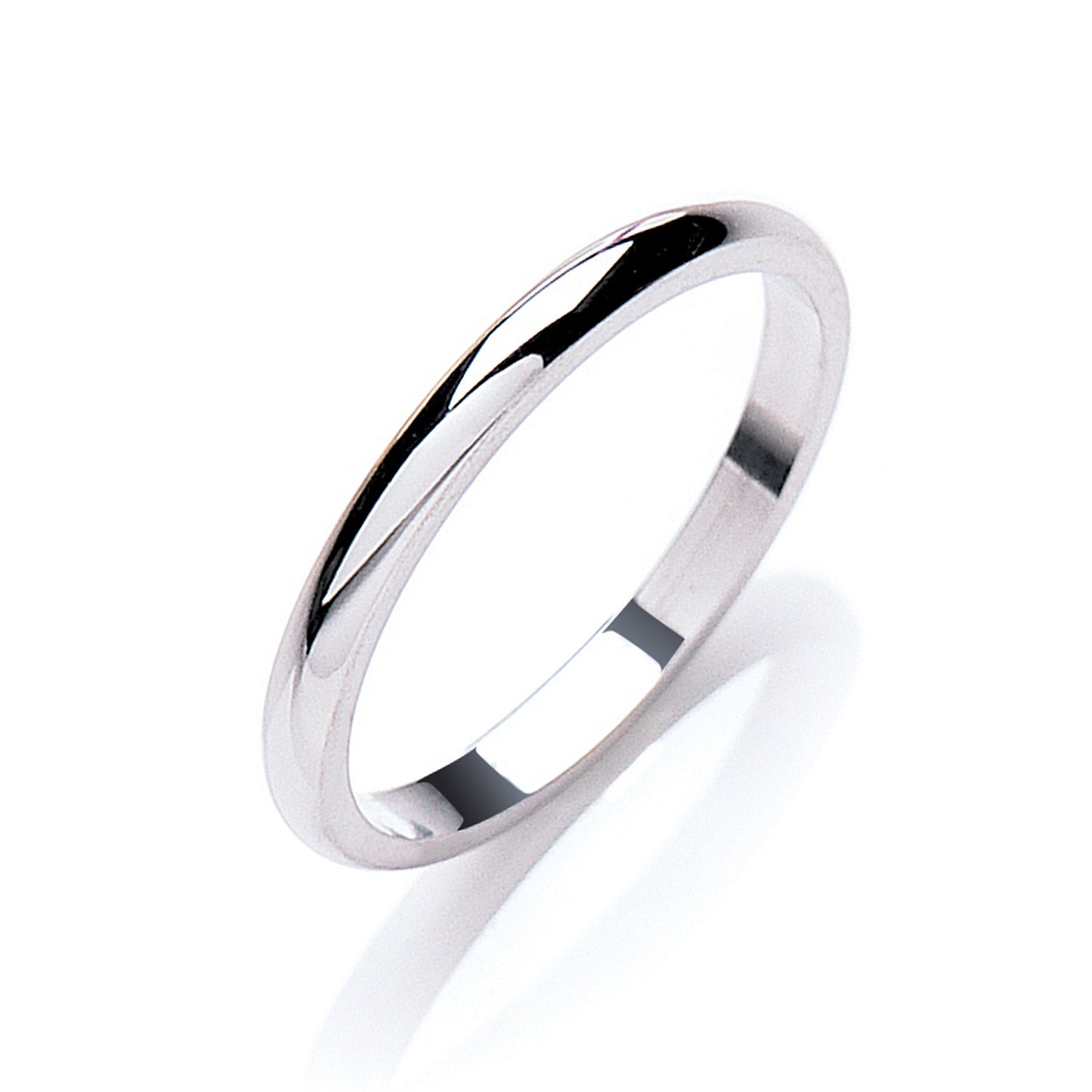 2.5mm D-Shape Wedding band - 9ct Gold