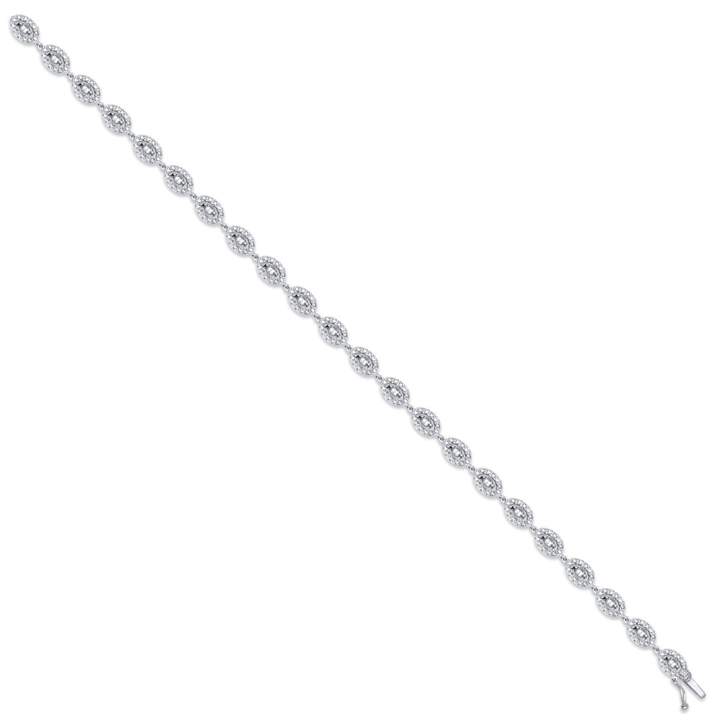 18ct White Gold 2.35ct G-VS Diamond Bracelet - 18ct Gold