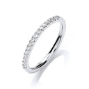 18ct White Gold half ET Diamond 0.16ct Ring - No Certificate
