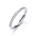 18ct White Gold Half ET 0.20ct Ring - No Certificate