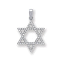 Silver Cubic Zirconia Star Of David Pendant