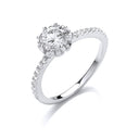Silver Solitare Cubic Zirconia Ring