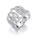 Silver Fancy Cubic Zirconia Ring