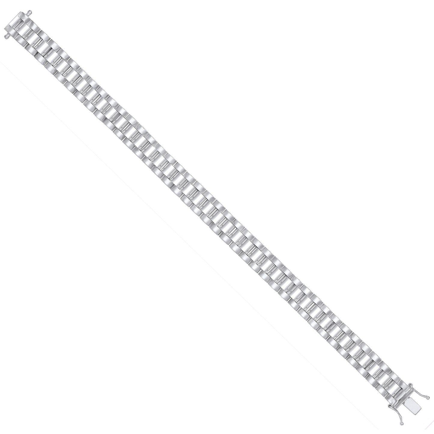 Silver 10mm Fancy Link Gents Bracelet - Silver