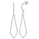 9ct White Gold 0.40ct Diamond Drop Earrings