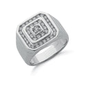 Silver Gents Cubic Zirconia Ring