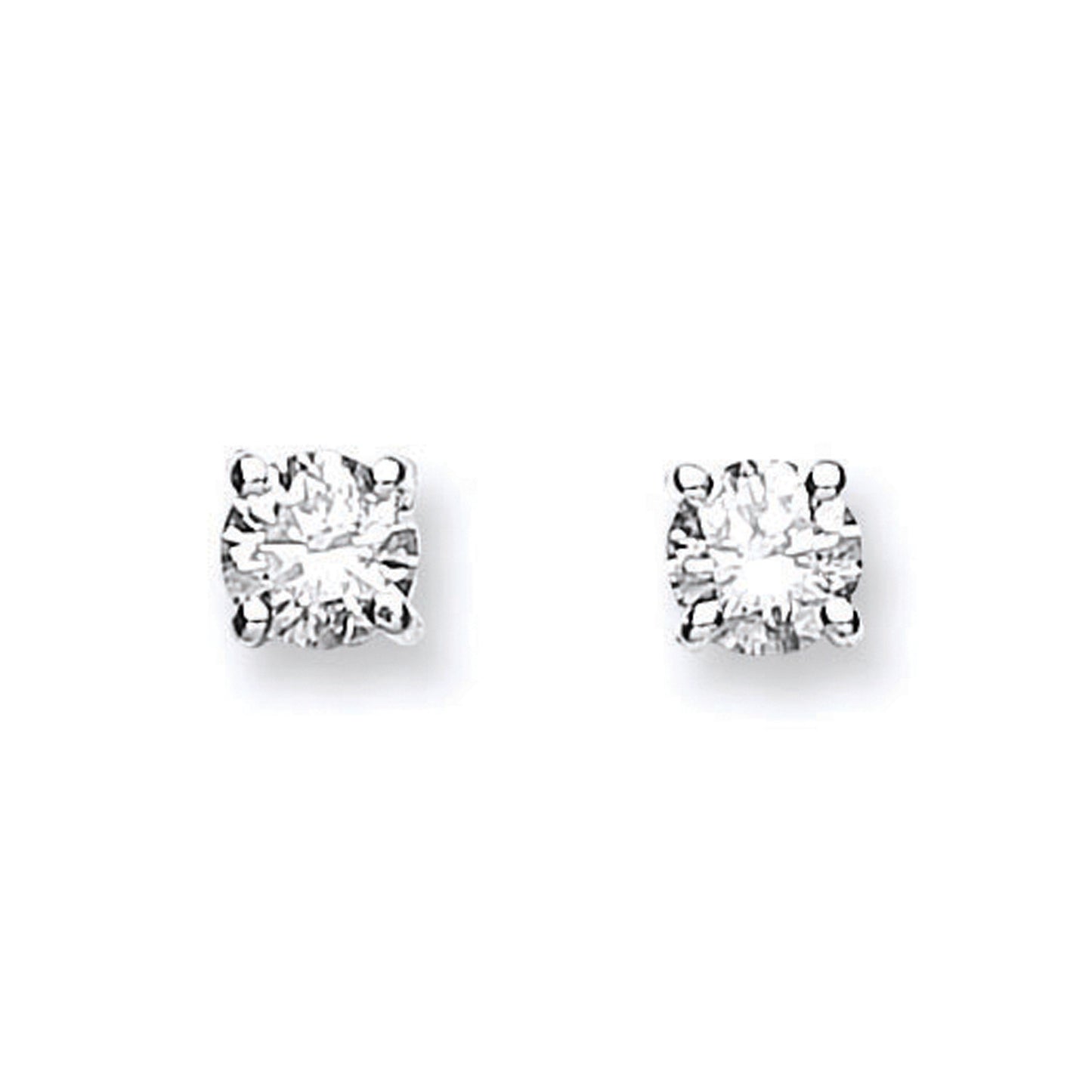 18ct Yellow Gold 0.61ctw Claw Set Diamond Stud Earrings - 18ct Gold