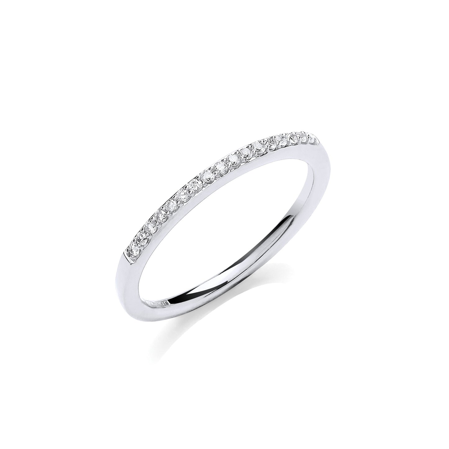 9ct White Gold 0.10ct Eternity Ring - 9ct Gold