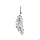 9ct White Gold 0.30ct Feather Shape Diamond Pendant