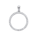 9ct White Gold 0.33ct Circle of Life Diamond Pendant