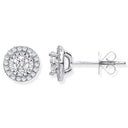 18ct White Gold Halo 0.50ctw Diamond Studs