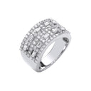 18ct White Gold Baguettes & Rd 1.00ctw Diamond Dress Ring