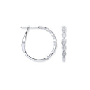 9ct White Gold 0.20ctw Twist Hoop Earrings