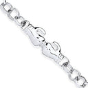 Silver Baby Boxing Gloves Belcher Bracelet