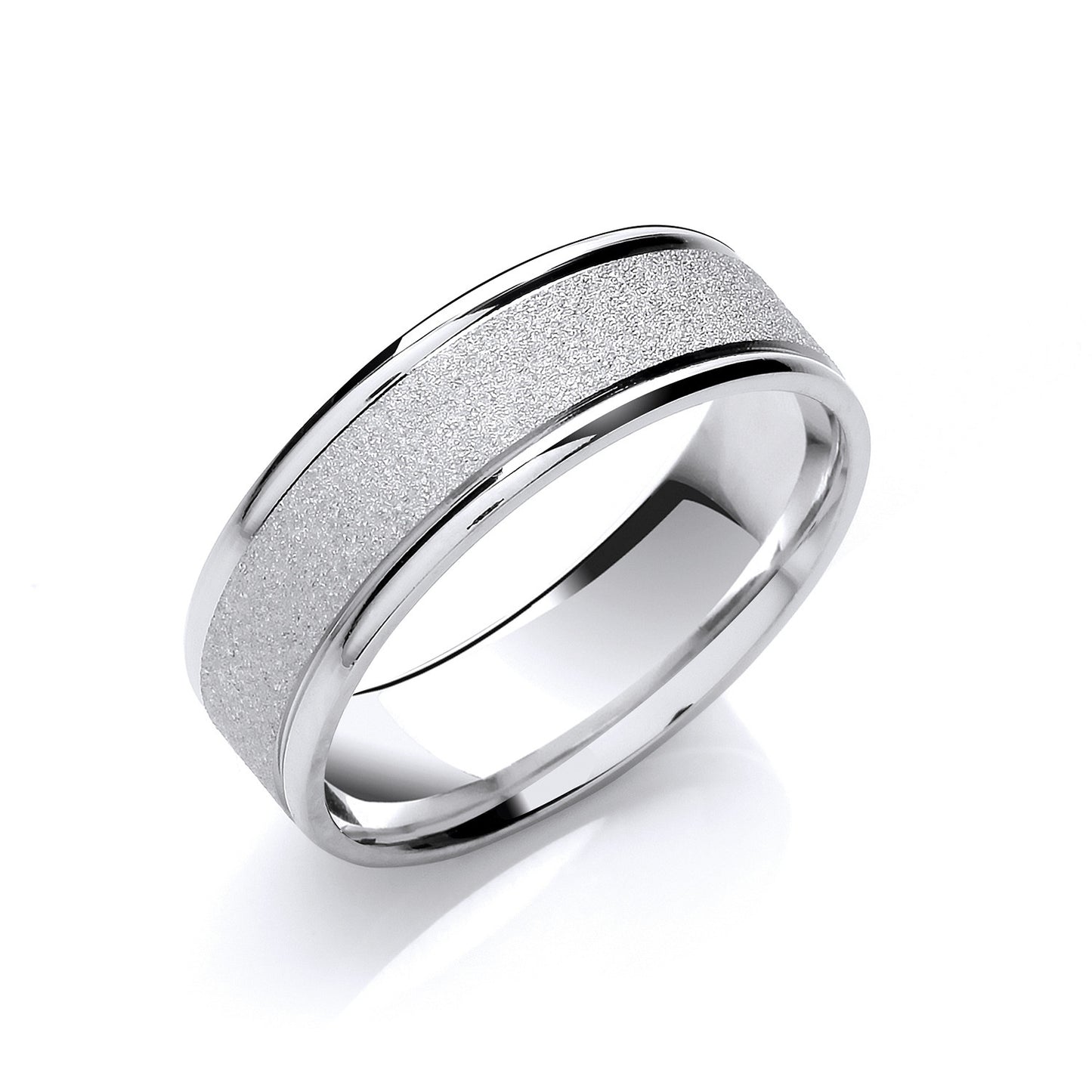 7mm F/C Grind Stone Sandblast Centre & Polished Edges - Platinum