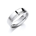 6mm Flat Court Mill Grain Illusion Setting
