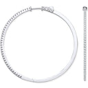 18ct White Gold 1.20ctw Claw Set Hoop Earrings