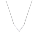 Silver V-Shape 17" Necklace