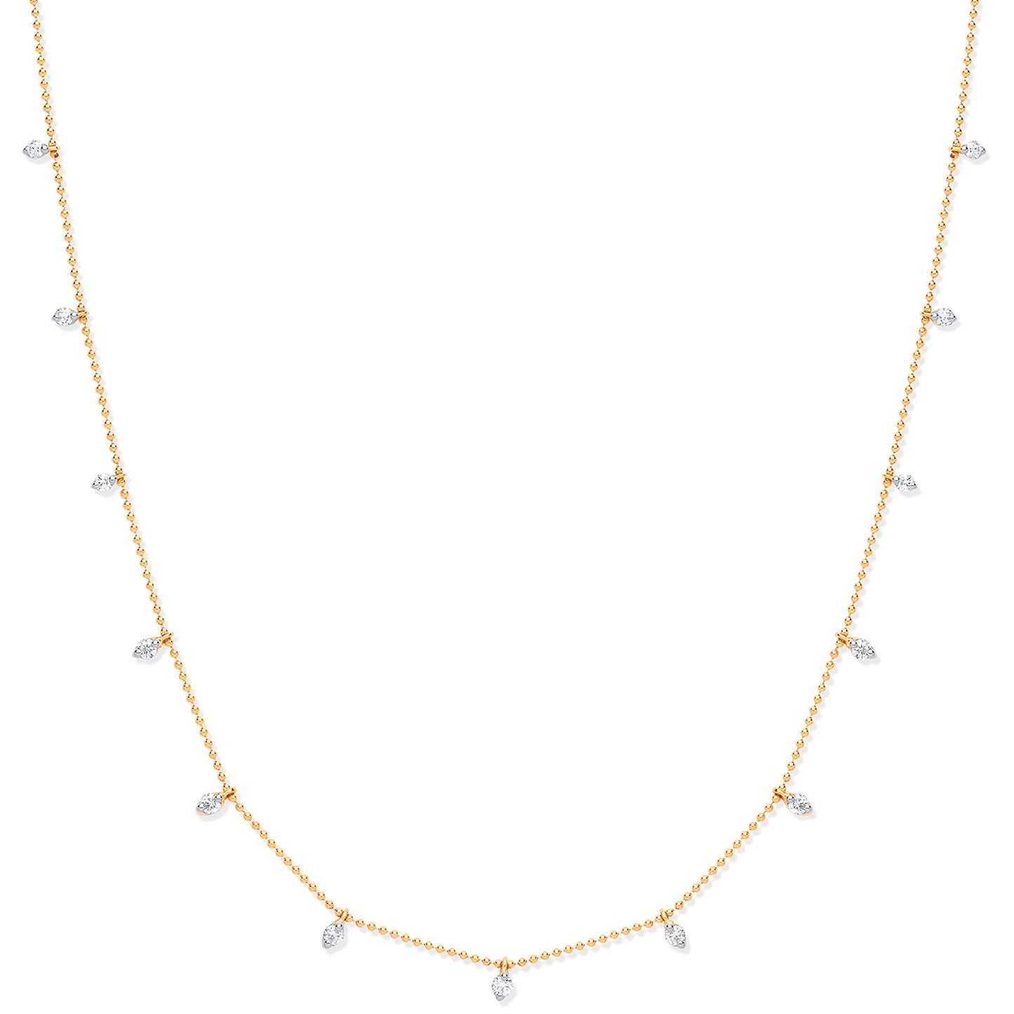 18ct Yellow Gold 0.50ctw Diamond Set (18in/45cm) Chain - 18ct Gold