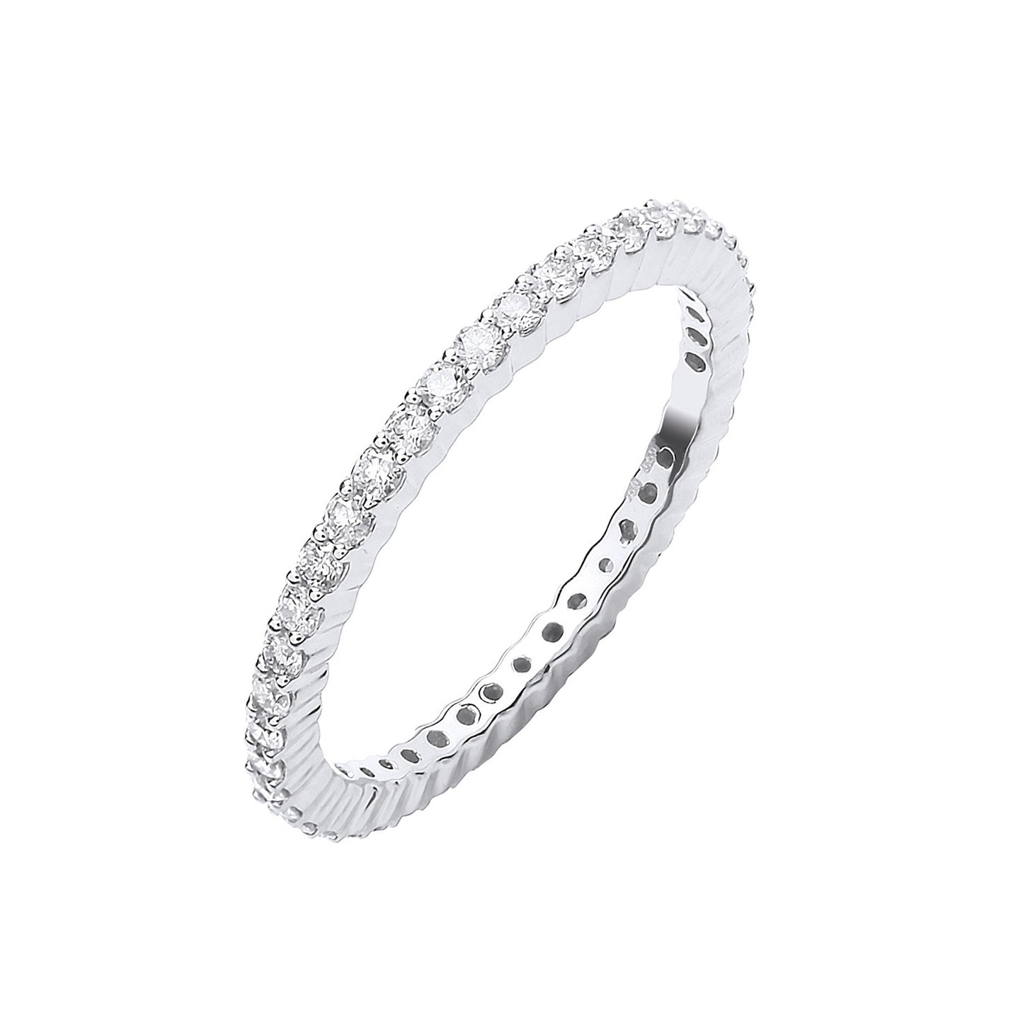 18ct White Gold 0.50ct Full Diamond Eternity Ring - 18ct Gold
