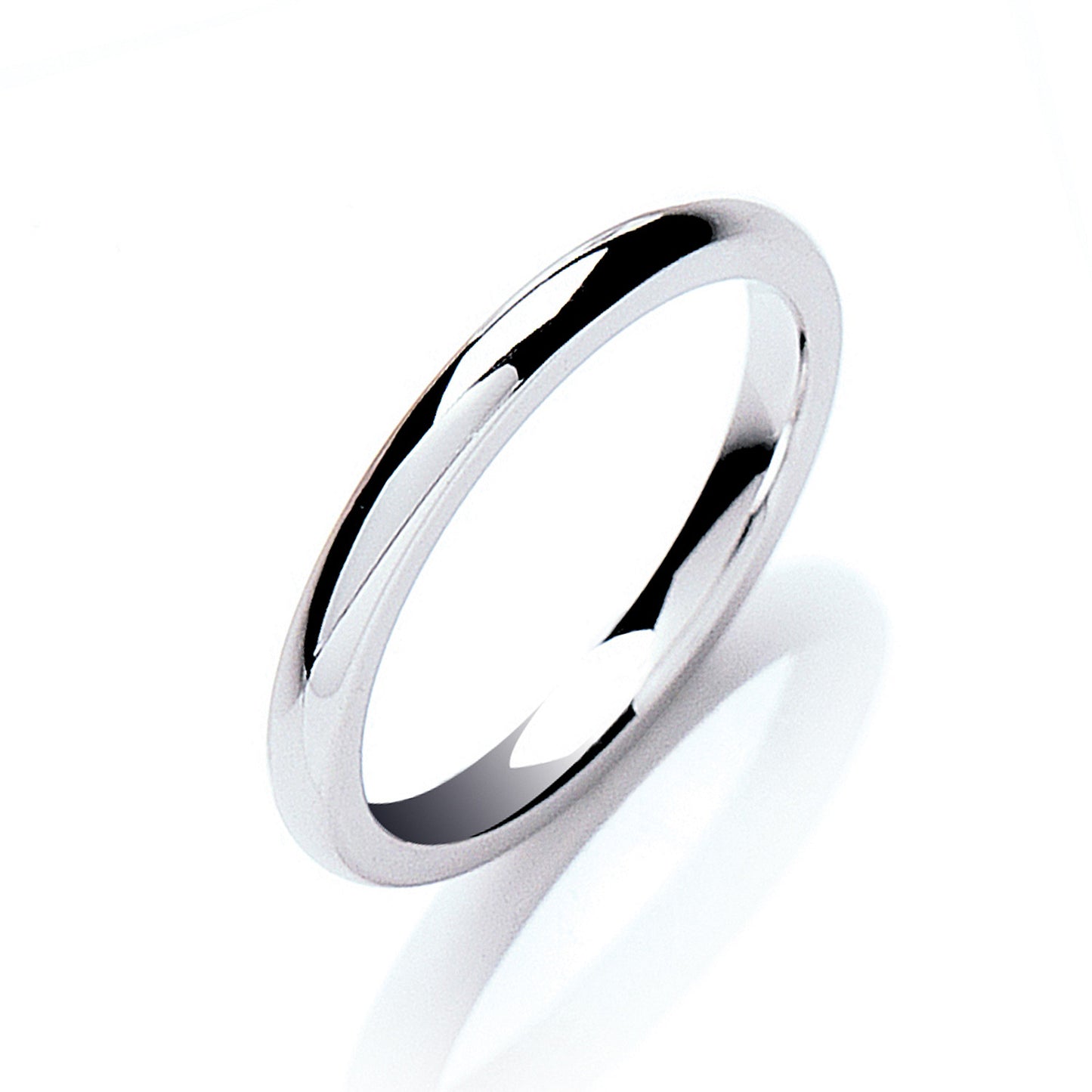 2mm Court Shape Wedding Band - 18ct Gold