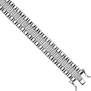 Silver 12mm Fancy Cubic Zirconia Link Baby/Ladies Bracelet