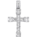 Silver Cubic Zirconia Baguettes Fancy Cross