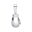 Silver Plain Large Boxing Glove Pendant