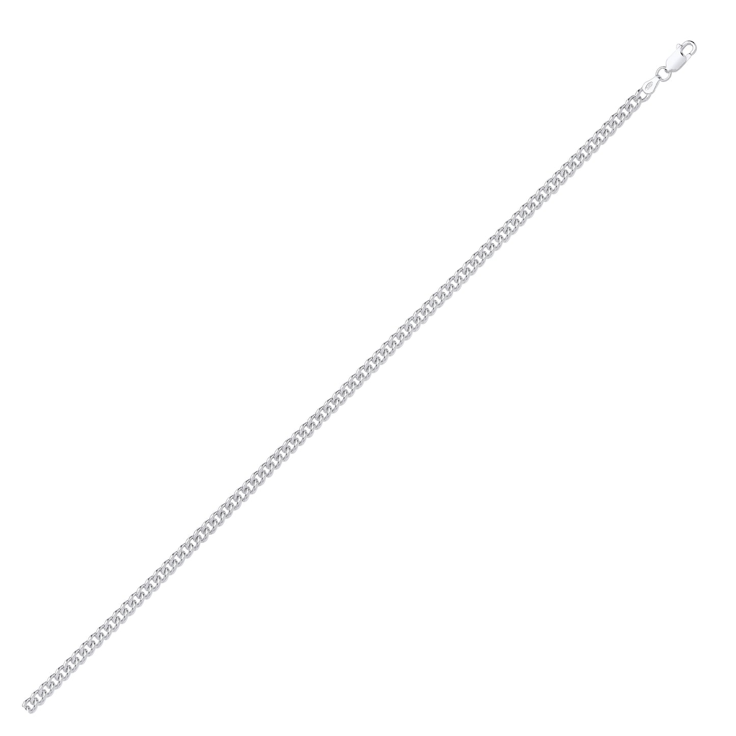 Silver 4.5mm Hollow Curb Chain - Silver