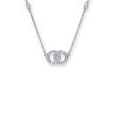 9ct White Gold 0.34ct Diamond Necklace (17in/43cm) Chain